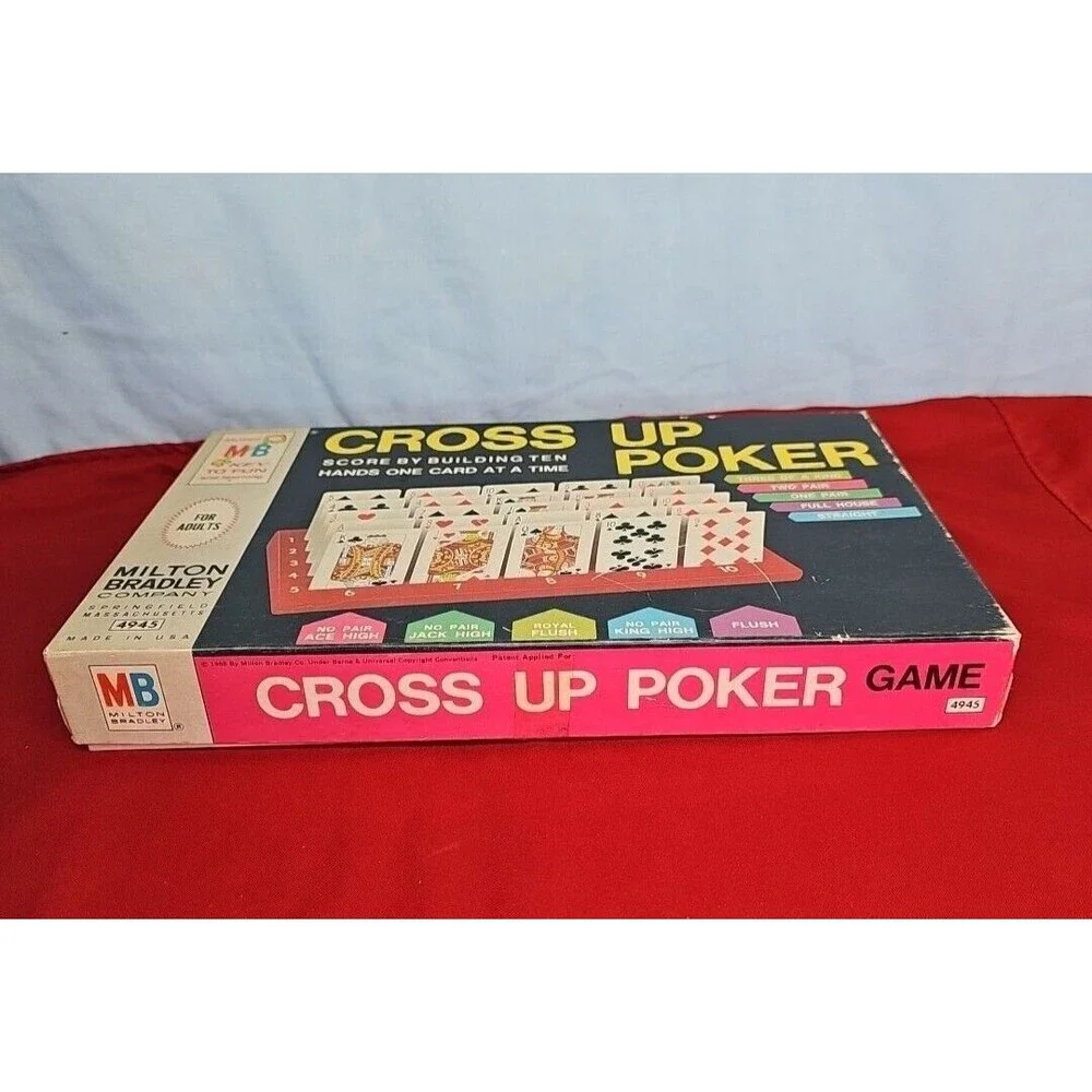 Poker Game Milton Bradley Cross Up Adults #4945 USA Made VTG 1968 Complete